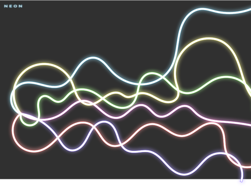 Vektor Klipart abstraktní neonové linky