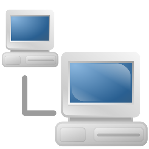 Grafica vettoriale computer rete icona