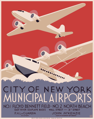Kommunala flygplatser affisch