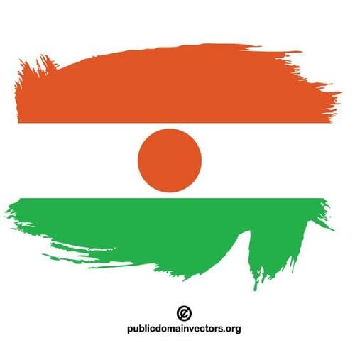 Gemalte Flagge Niger
