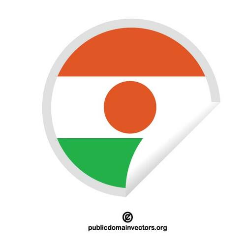 Rótulo de bandeira do Níger