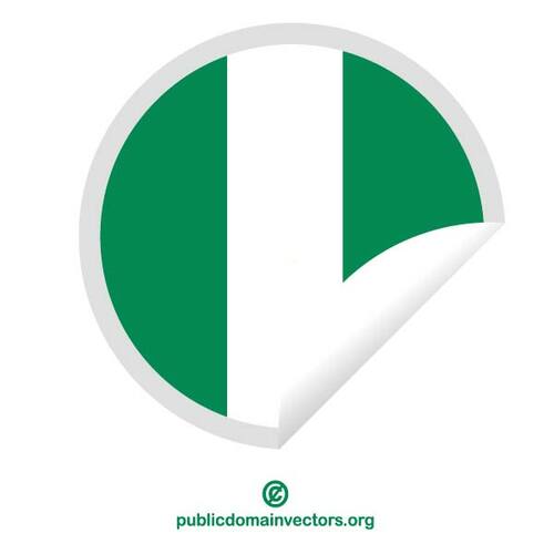 Stiker bendera Nigeria
