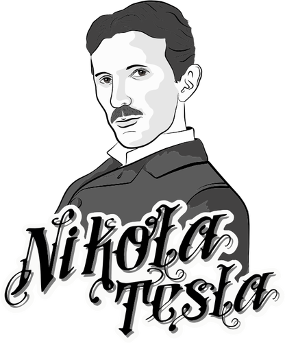 Retrato de Nikola Tesla