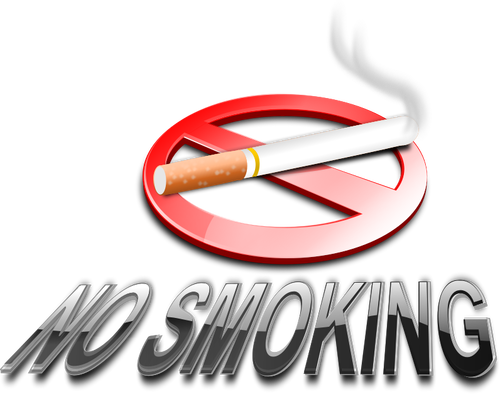 3 D なし禁煙サイン ベクトル クリップ アート
