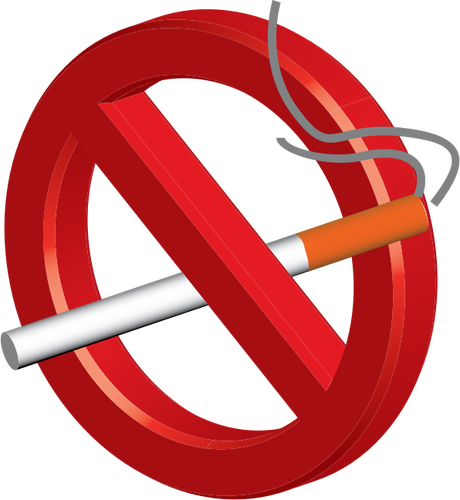Žádné kouření 3D ikony Vektor Klipart
