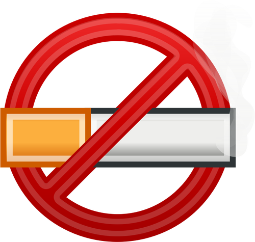 No fumar símbolo 3D vector de la imagen