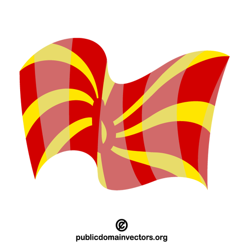 Flagge des Staates Nordmazedonien