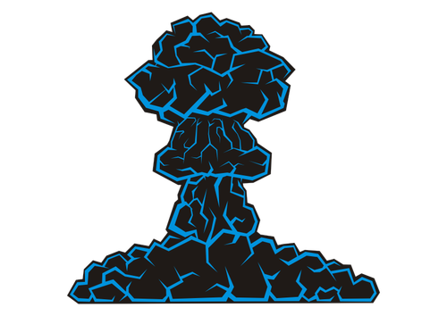 Imagem vetorial de nuvem de cogumelo