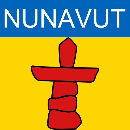 Illustrazione vettoriale di territorio Nunavut simbolo