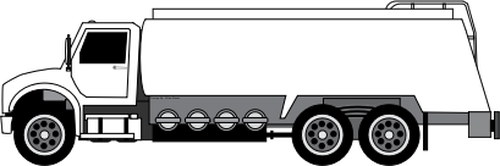 石油タンカー トラック ベクトル描画