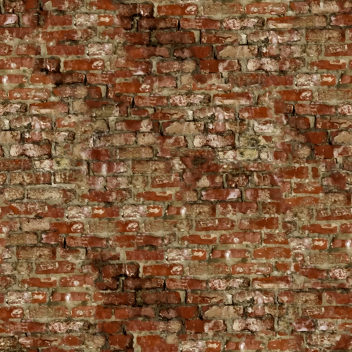 Oude bakstenen muur met schaduw