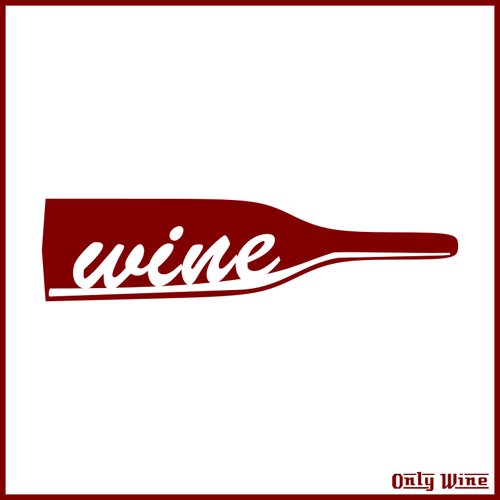 Bottiglia di vino rosso logo