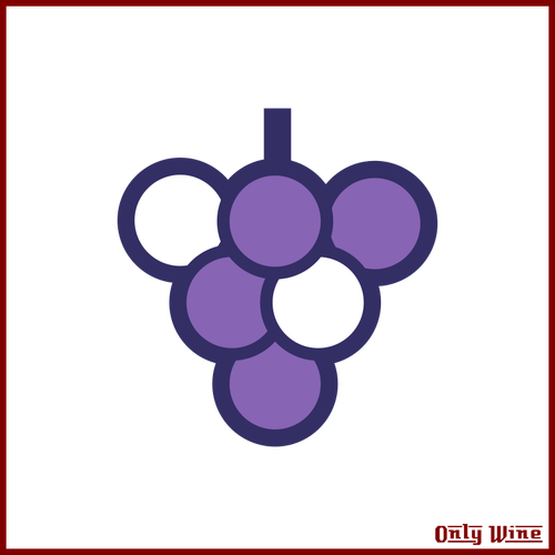 Víno a vinné hrozny symbol