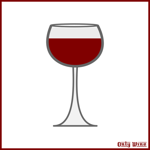 כוס יין אפור ואדום
