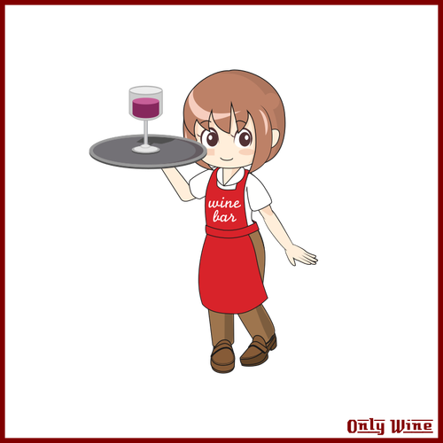Waitress with wine