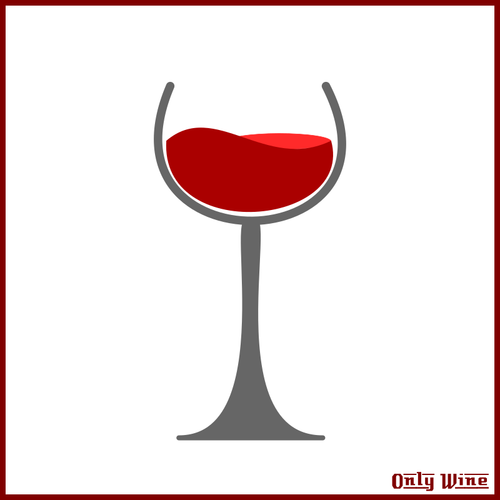 Silhouette de grand verre de vin