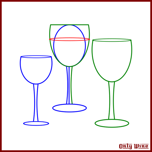 Esboço de copos de vinho