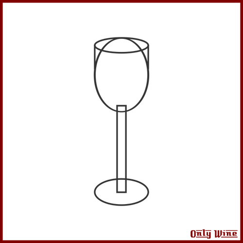 Bicchiere vino alto disegno