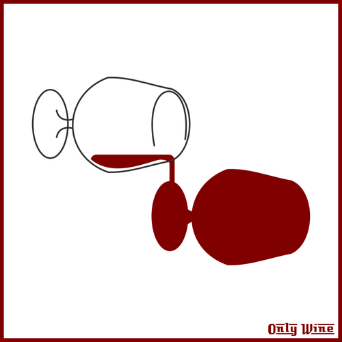 Siluette di vetro di vino