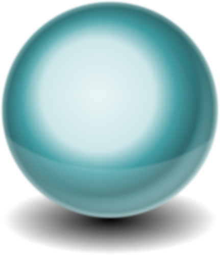 3D sphere with reflection vector image