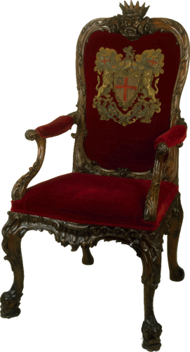 Cadeira de noz ornamentado