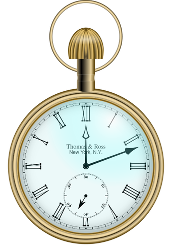 Imagen de vector de reloj bolsillo clásico romano