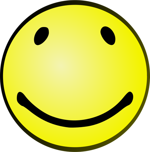 Vektor-Illustration von Oval Smiley-Gesicht