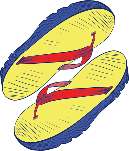Sepasang sandal jepit