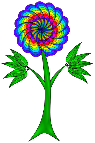 Färgglada paisley flower