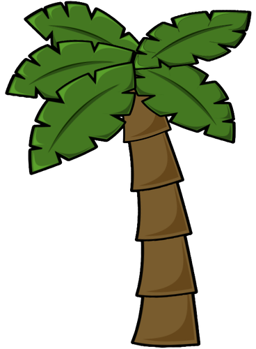 Palm tre med kantlinjer