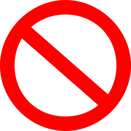 Blank prohibitive sign vector clip art