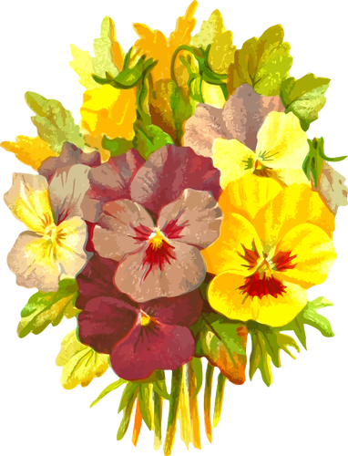 Immagine vettoriale dei fiori dipinti