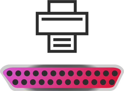 Imagem de vetor de ícone de porta paralela