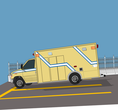 Quebec eyaleti ambulans araba yol vektör görüntü