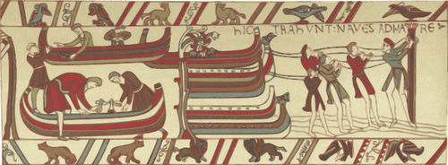 Illustration vectorielle de Bayeux tapisserie échantillon