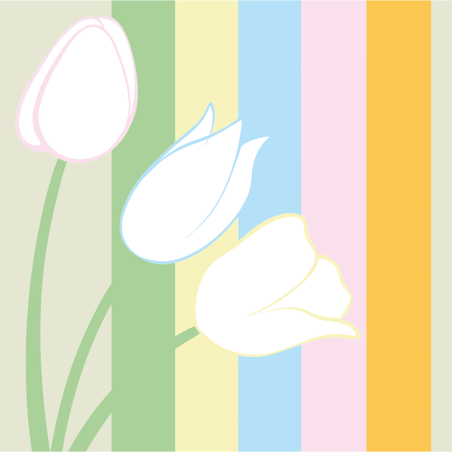 Tulipanes de colores pastel