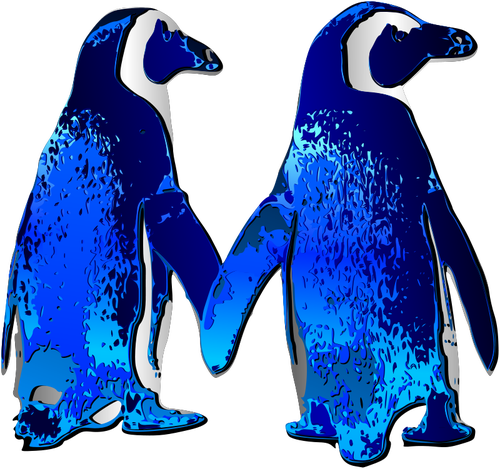וקטור אוסף של פינגווינים