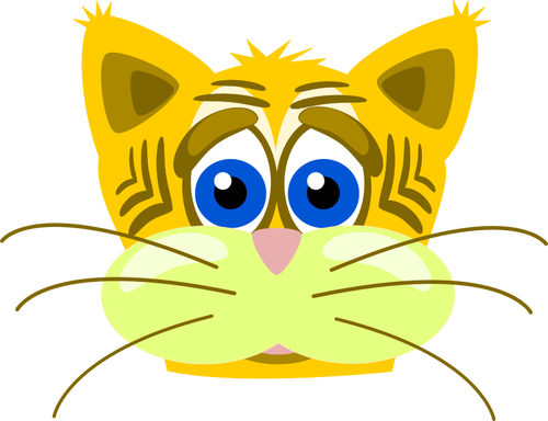 Gráficos de vetor triste tigre gato