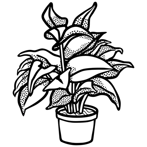 Doniczkowa roślina symbol