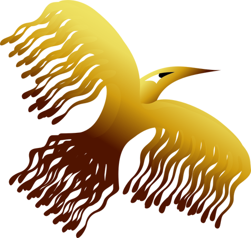 Phoenix burung desain vektor ilustrasi