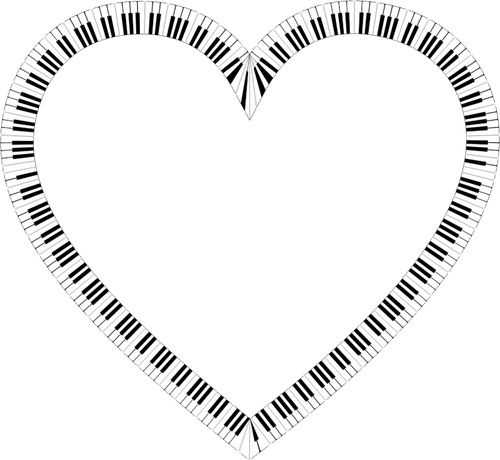 Klawisze fortepianu serca