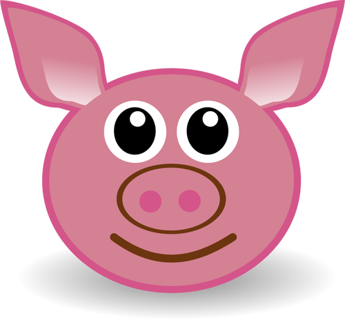 Gráficos vectoriales de cerdo rosa
