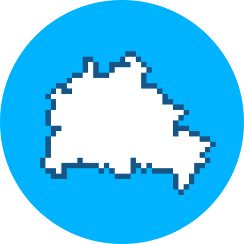 Logotipo do mapa de pixel