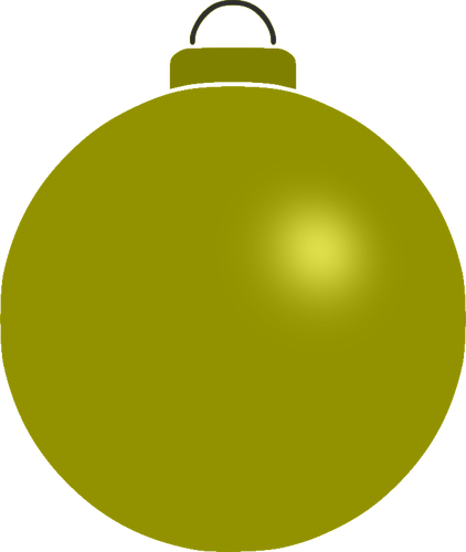 Gele kerstbal afbeelding