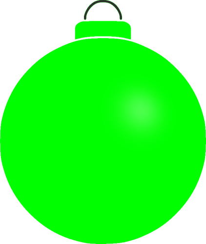 Plain grön julgranskula