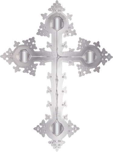 Platinové zdobený kříž