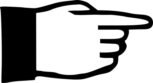 Wijzende hand pictogram