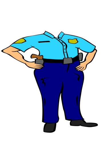 Bezhlavý policejní důstojník vektorové kreslení