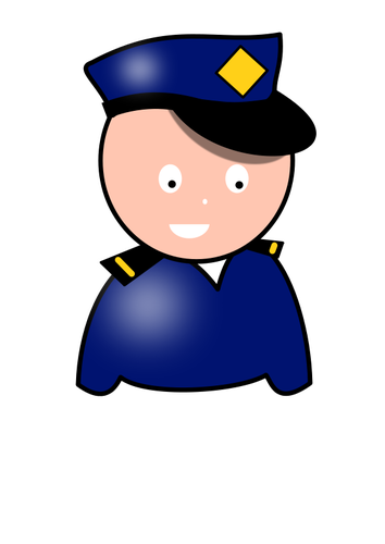 Poliţist avatar vector icon