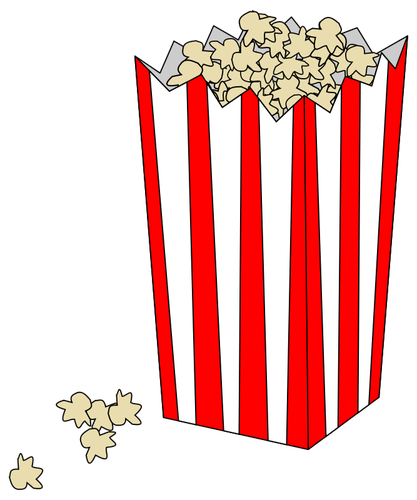 Elokuva popcorn laukku vektori kuva